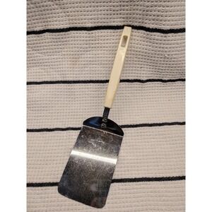 Vintage Heuck Stainless Steel Spatula‎ Cream Melamine Retro Mid-Century